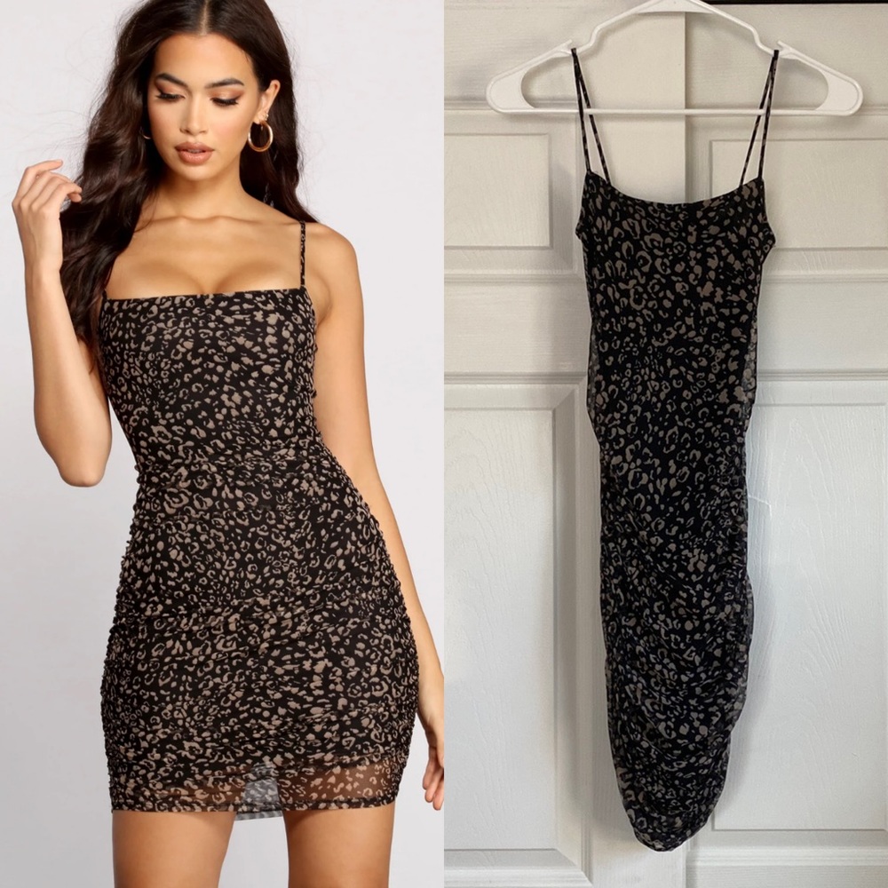 NWT Black & White Leopard print Windsor body con dress